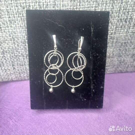 Серьги серебро