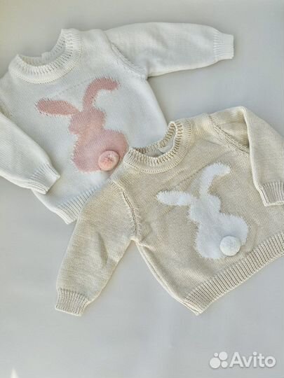 Вязаный костюм для новорожденных 0-12мес