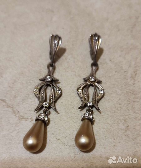 Винтажные серьги и подвеска