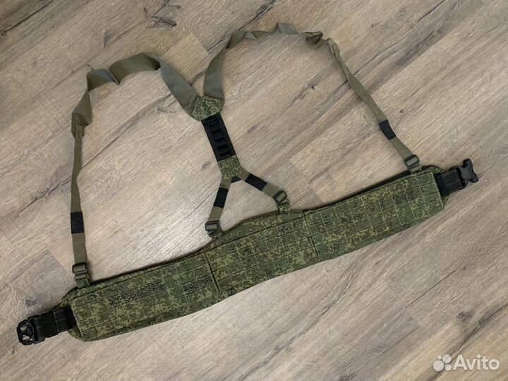 Тактический пояс варбелт с капами мох