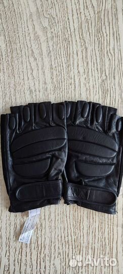 Перчатки без пальцев кожа