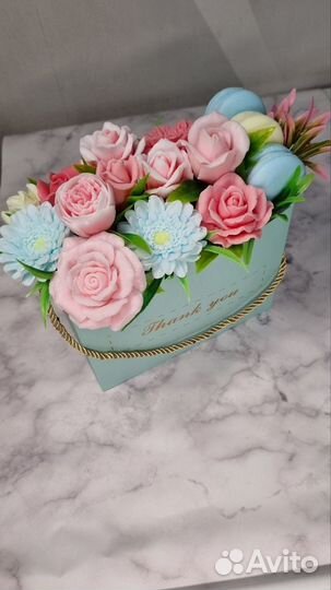 Подарки. Мыло ручной работы. Цветы из мыла