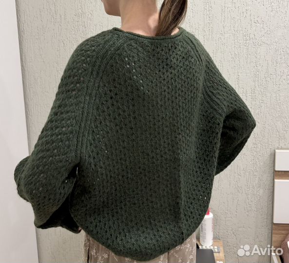 Свитер женский Massimo Dutti темно-зеленый