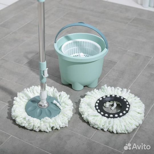 Набор для уборки ведро и швабра с отжимом