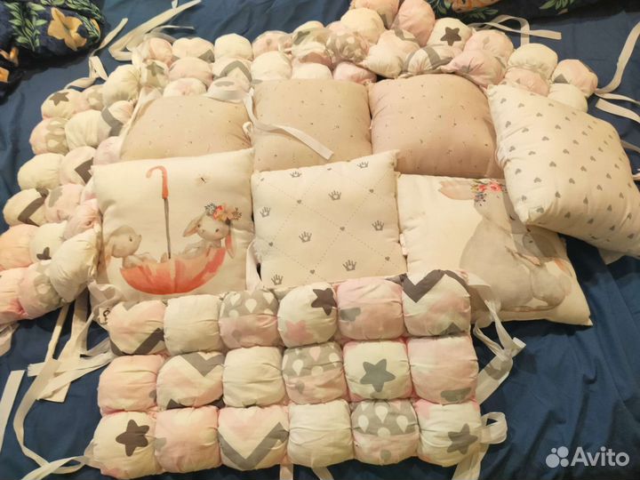 Подушки бортики в кроватку