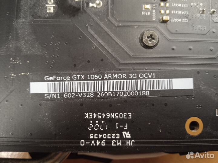 Видеокарта MSI gtx 1060 3gb OC