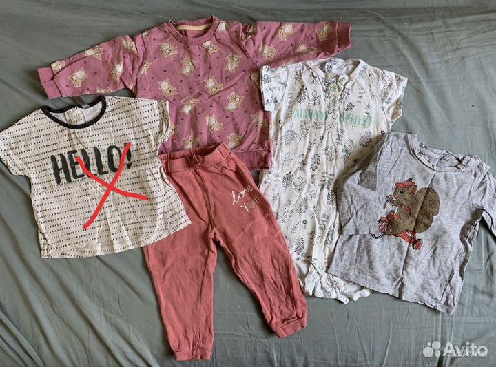 Вещи пакетом на девочку 80-86