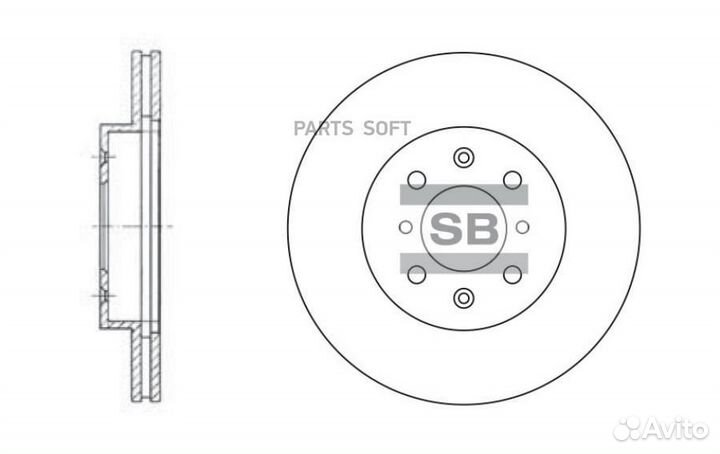 Sangsin brake SD4105 Диск тормозной передний венти