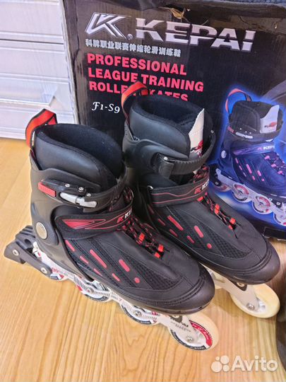 Роликовые коньки kepai со шлемом и защитой р.39-41