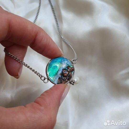 Кулон с Морем. Ручная работа
