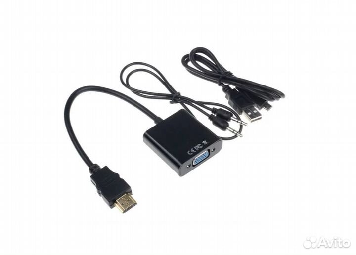 Переходник Hdmi-VGA с питанием для приставок