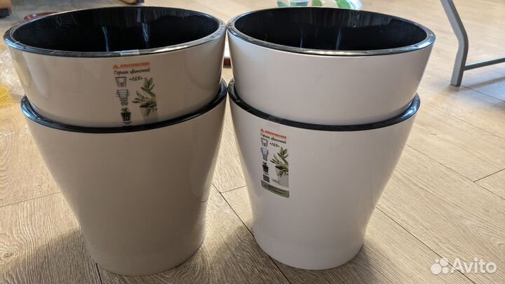 Горшок двойной цветочный большой