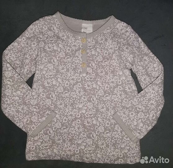 Кофта, лонгслив рост 6-9 мес. Бренд H&M