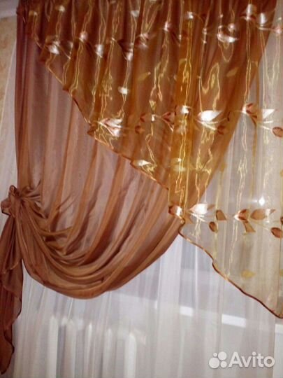 Тюль с ламбрикеном