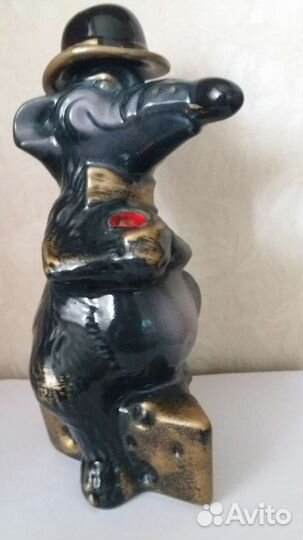 Штоф коллекционный керамический.Крыса