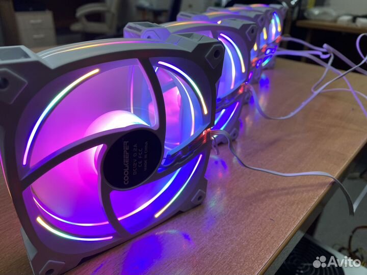 Вентиляторы для пк 120мм RGB (белый)