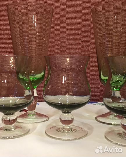 Бокалы цветное стекло СССР