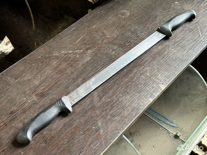Нож для сыра с двумя ручками 350 мм Luxstahl