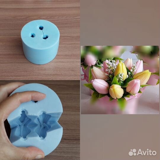 Силиконовые формы тюльпан для мыла