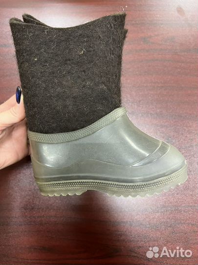 Валенки-самокатки детские с галошами