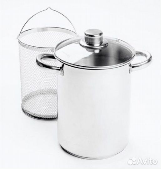 Кастрюля с ситом для спагетти, фри, компотов