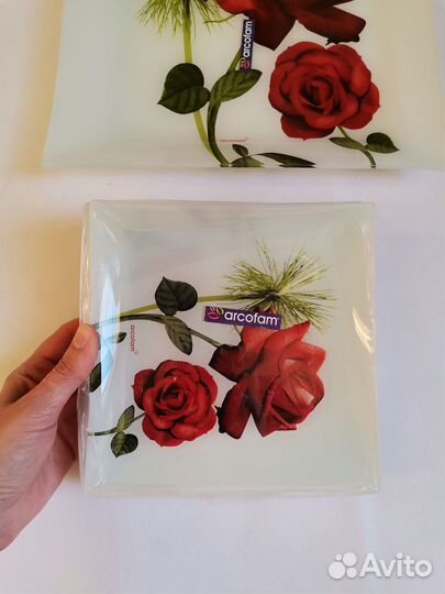 Новый набор из 7 тарелок с розами arcofam