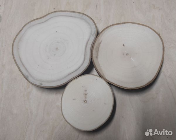 Спилы дерева разных пород