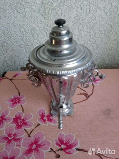 Самовар сувенирный ссср/Солонка мельхиор СССР