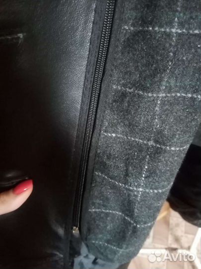 Кожаный плащ женский