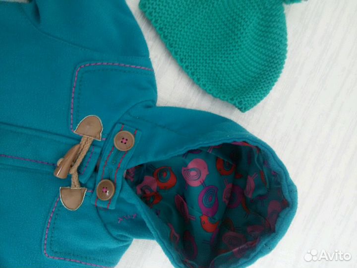 Пальто next 9-12 м и шапочка bаby Cap 12-18м