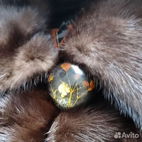Шуба норковая 46 с капюшоном