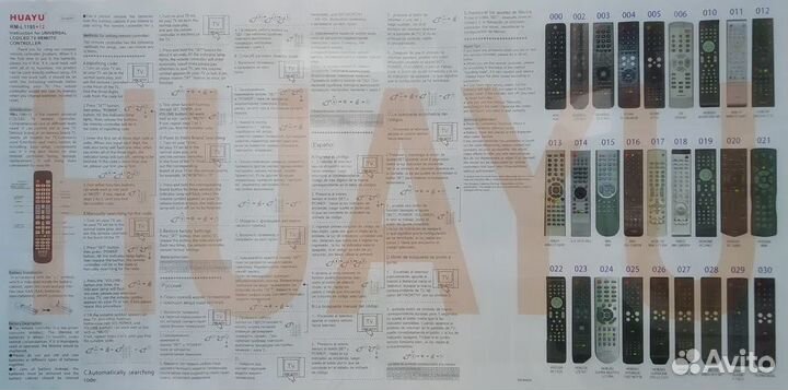 Универсальный пульт для тв huayu RM-L1195+12