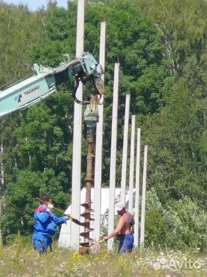 Установка столбов освещения с доставкой