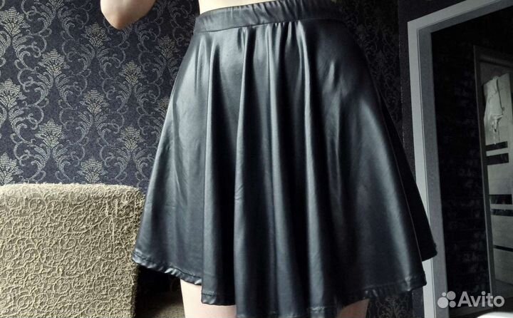 Кожаная юбка bershka