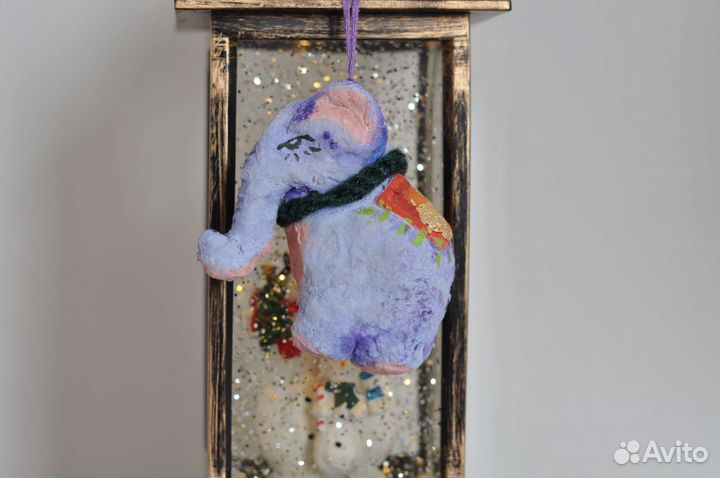 Елочная игрушка слон