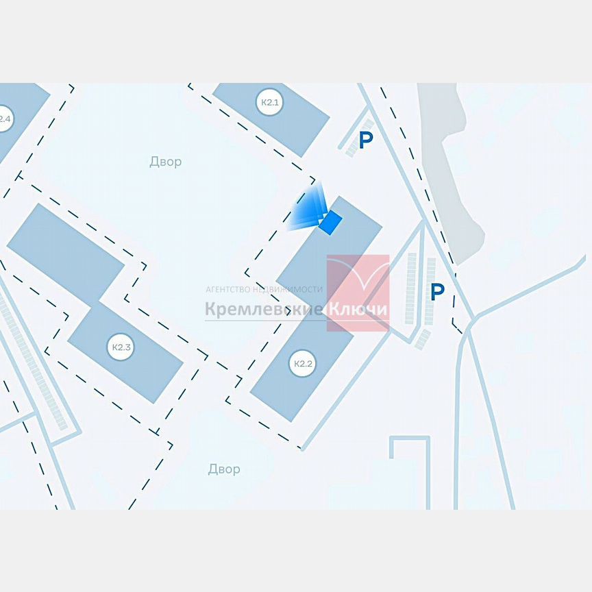 2-к. апартаменты, 55,1 м², 10/23 эт.