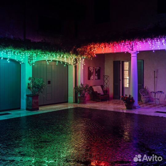 Умная гирлянда Twinkly icicle 190 rgb+w, 5 метров