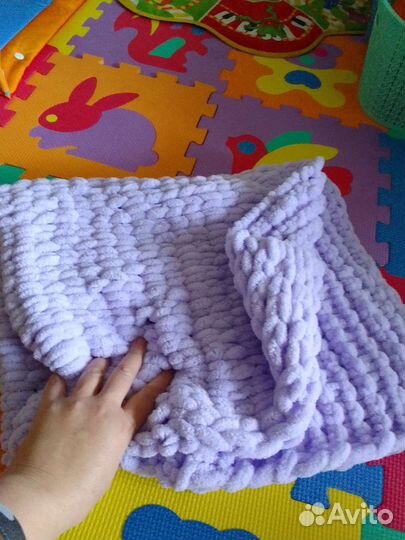 Плед детский плюшевый. Ручная работа