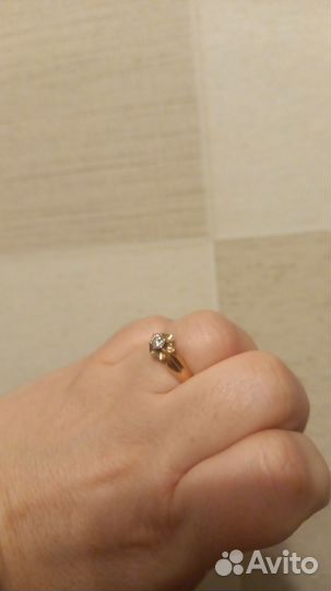 Золотой комплект 585 с бриллиантами