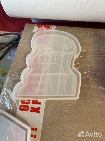 Силиконовая форма для гипса подставка силуэт