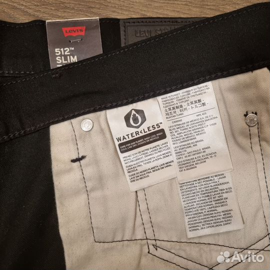 Джинсы Levi's 512, W36 L32, новые, оригинал