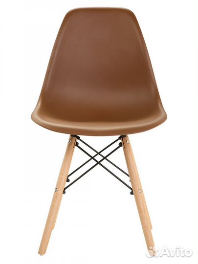 Стул в стиле eames DSW, коричневый, 2 шт
