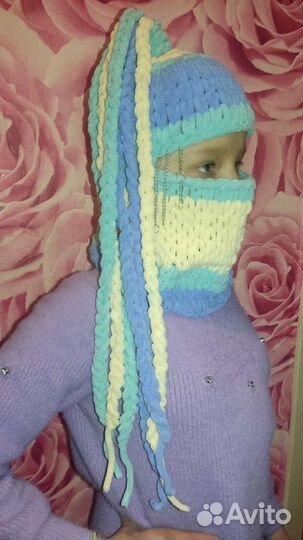 Балаклава с косичками