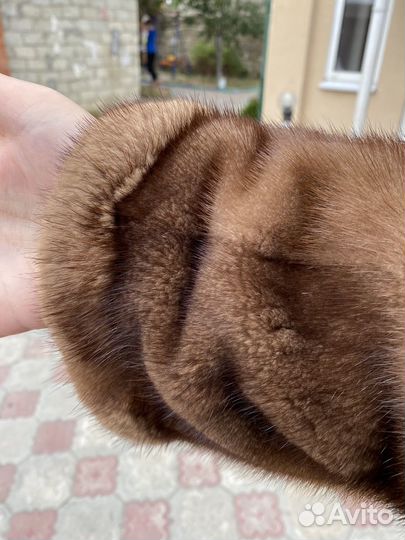 Шуба норковая с капюшоном