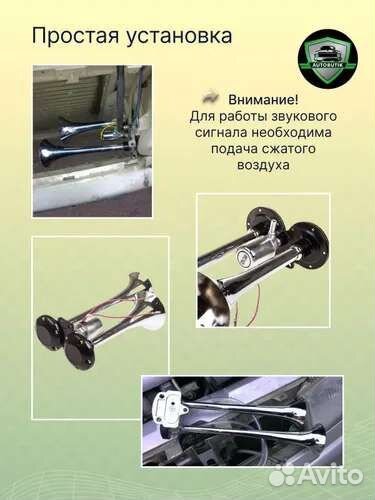 Автомобильный сигнал звуковой пневматический 2х