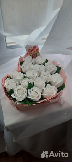 Мыльные розы в коробке