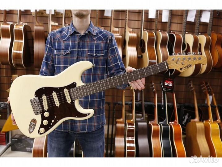 Prodipe jmfst80ravw Электрогитара, белая