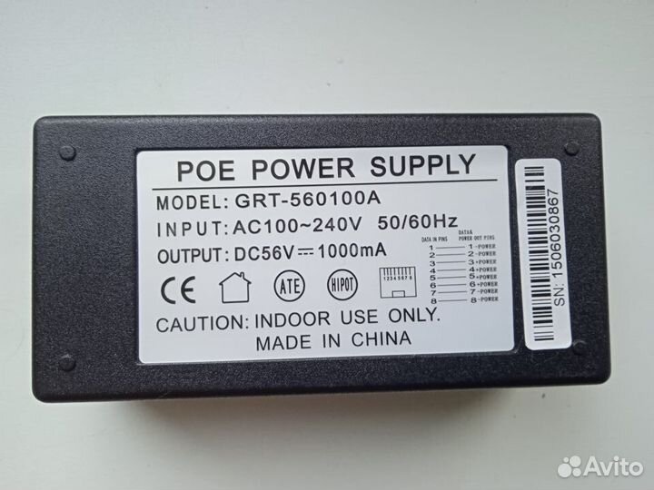 Инжектор PoE/PoE+ GRT-560100A