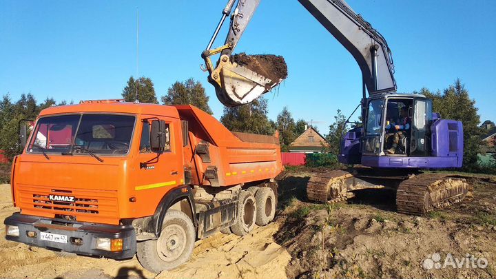 Доставим: Песок Щебень Земля пгс