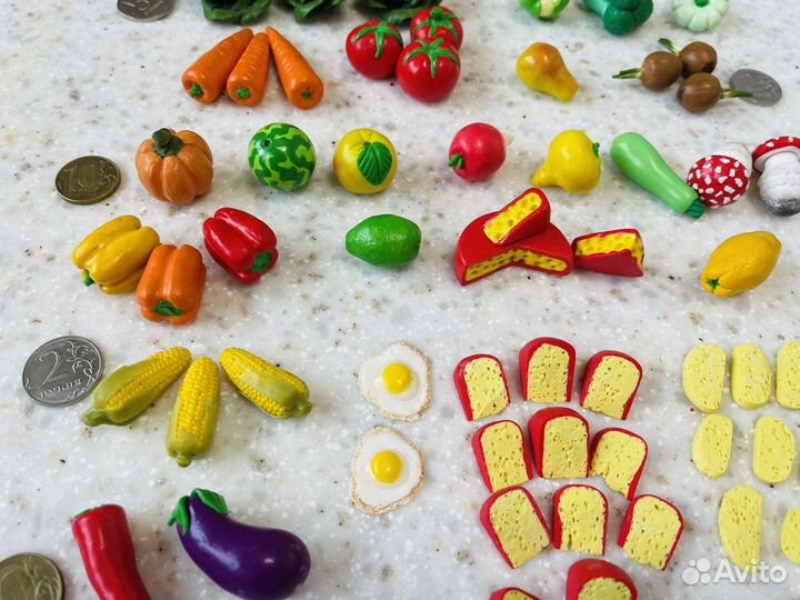Овощи и фрукты из полимерной глины
